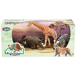 Pack 4 jungle animal figures
