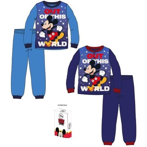 Mickey Mouse long-sleeved microfleece pajamas