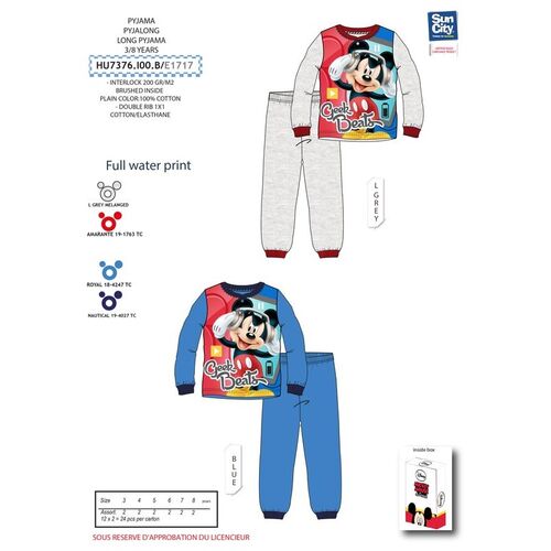 Mickey Mouse cotton long-sleeved pajamas