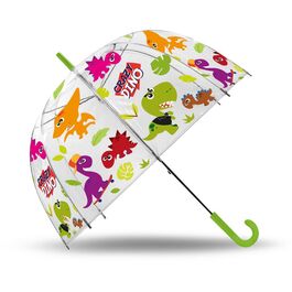 Paraguas campana transparente manual de Crazy Dino