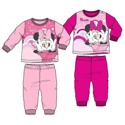 Pijama manga larga micropolar para beb de Minnie Mouse
