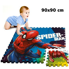 Alfombra 90x90cm puzzle eva 9 piezas con bolsa transporte de Spiderman