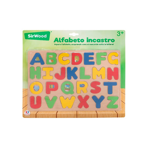 Juguete alfabeto de madera con 26 letras