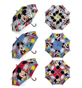Paraguas poliester 48cm automatico de Mickey Mouse