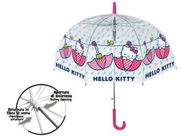Paraguas transparente de campana 42cm manual de Hello Kitty (12/60)