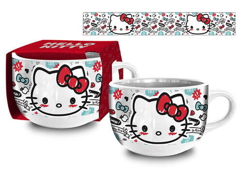 Tazon desayuno jumbo 600ml en caja regalo de Hello Kitty (0/12)