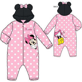 Pijama mono coralina con capucha para bebé de Minnie Mouse 