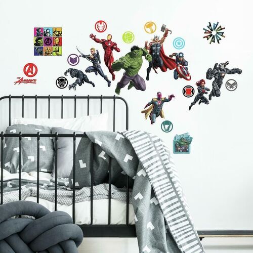 Room Mates, set 26 pegatinas decorativas para pared de Avengers