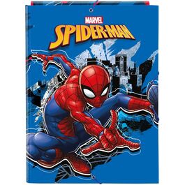 Carpeta gomas folio 3 solapas de Spiderman 'great power'