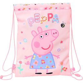 Bolsa cordones saco plano junior de Peppa Pig 'having fun'