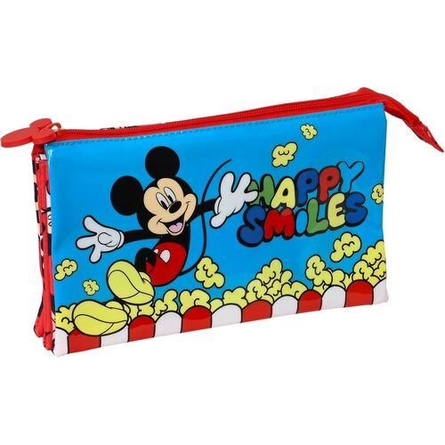 On sale - Mickey Mouse triple pencil case 'happy smiles'