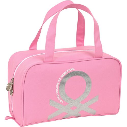 Benetton 'flamingo pink' rectangular toiletry bag
