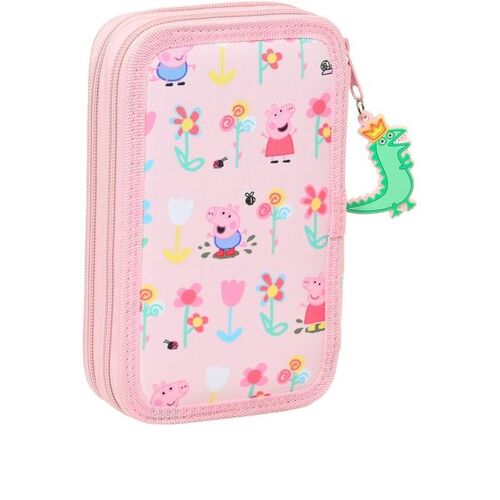 Small double pencil case 28 pieces of Peppa Pig 'having fun'