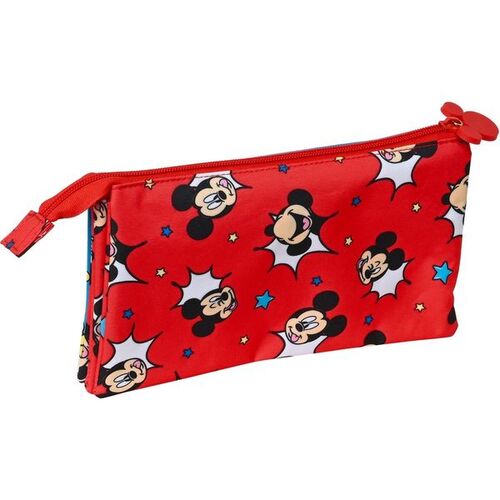On sale - Mickey Mouse triple pencil case 'happy smiles'