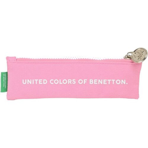 On sale - Benetton narrow pencil case 'flamingo pink'