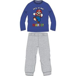 Pijama manga larga algodón de Super Mario
