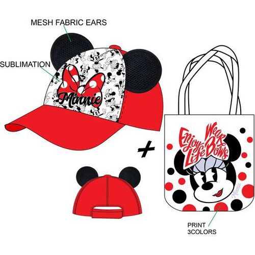 Set gorra y bolsa tela de Minnie Mouse