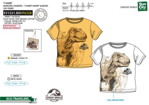 Camiseta algodn organico de Jurassic World