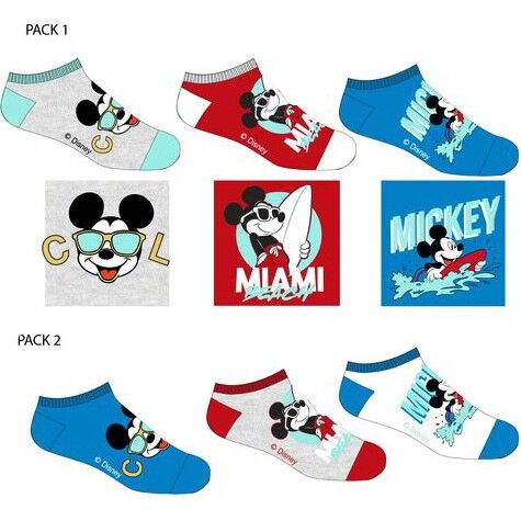 3-pack Mickey Mouse ankle socks