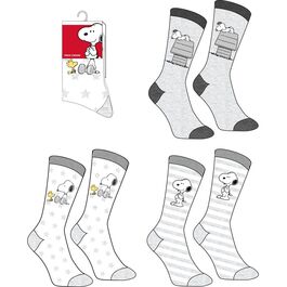 Pack de 3 calcetines adulto/juvenil de Snoopy