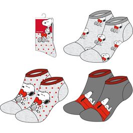 Pack de 3 calcetines tobilleros adulto/juvenil de Snoopy