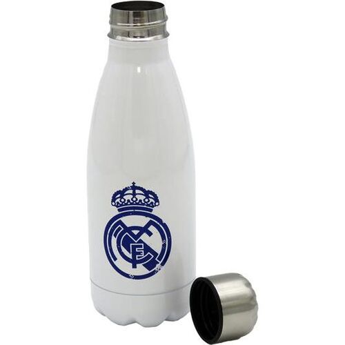 Botella cantimplora blanca acero inoxidable 550ml Real Madrid