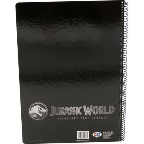 Cuaderno libreta folio 80 hojas de Jurassic World