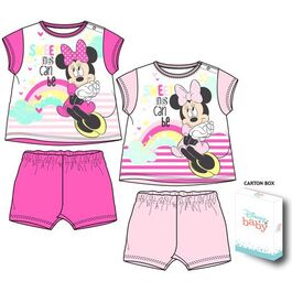 Pijama algodón para bebe en caja regalo de Minnie Mouse