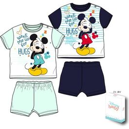 Pijama algodón para bebe en caja regalo de Mickey Mouse