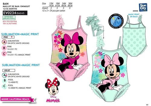 Baador maillot para bebe de Minnie Mouse