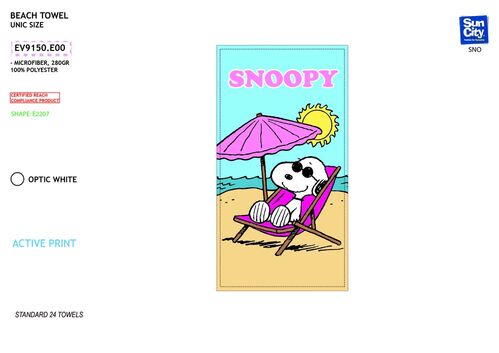 Toalla micro de Snoopy