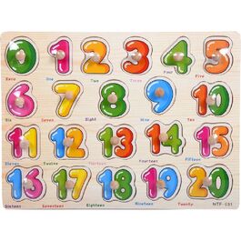 Puzzle madera números inglés