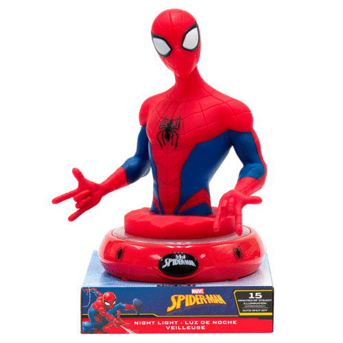 Lmpara led de noche figura 3D 22cm de Spiderman