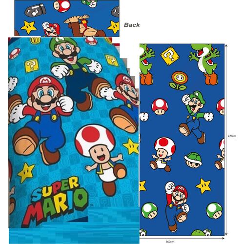 Juego sbanas algodn para cama de 90cm de Super Mario