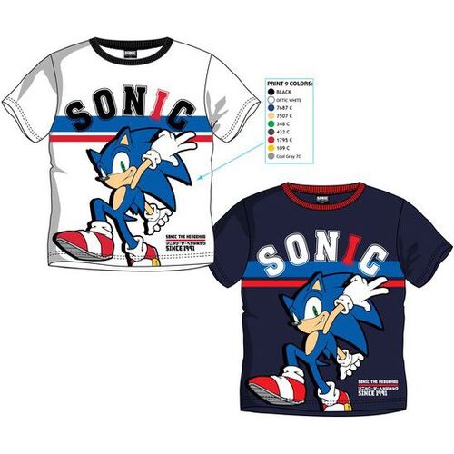 Camiseta manga corta algodn de Sonic