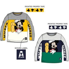 Camiseta manga larga algodón de Mickey Mouse