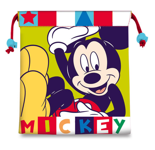 Bolsa saco portameriendas 22cm de Mickey Mouse (6/24)