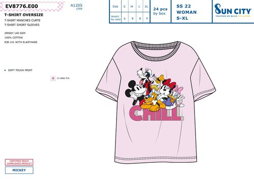 Camiseta juvenil/adulto de Minnie Mouse - talla M