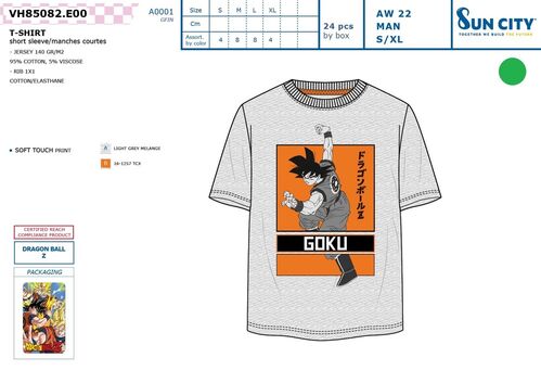 Camiseta juvenil/adulto de Dragon Ball Dbz - talla L