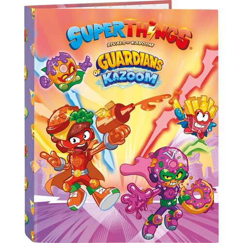 Carpeta folio 4 anillas mixtas de Superthings 'Guardians of Kazoom'