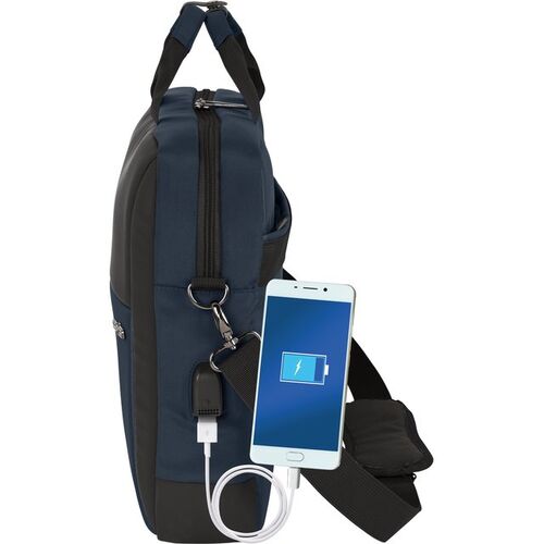 Maletin portatil 15,6+tablet y conector usb de Safta Business 'Dark Blue'