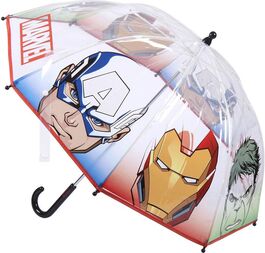 Paraguas manual 45cm burbuja  transparente de Avengers