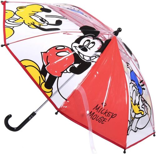 Paraguas manual 42cm transparente de Mickey Mouse