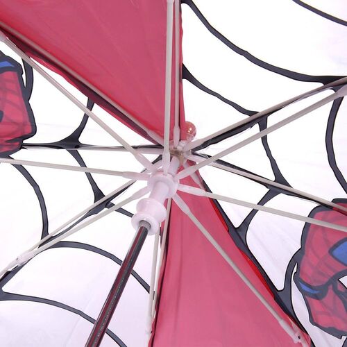 Paraguas manual 45cm burbuja transparente de Spiderman