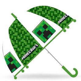 Paraguas campana manual transparente 46cm de Minecraft