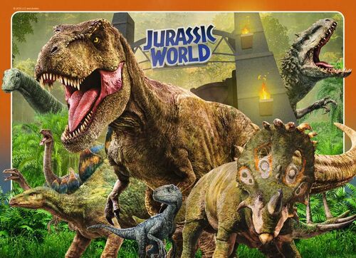 Ravensburger, Puzzle 4x100, 4 puzzles 36x26cm 100 piezas de Jurassic World