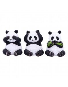 Three Wise Pandas Figure