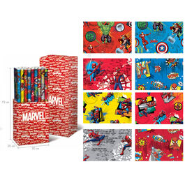 Papel de regalo 70x200cm de Marvel, Spiderman y Avengers