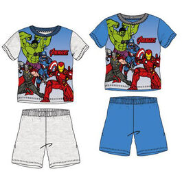 Pijama manga corta algodón en caja de Avengers