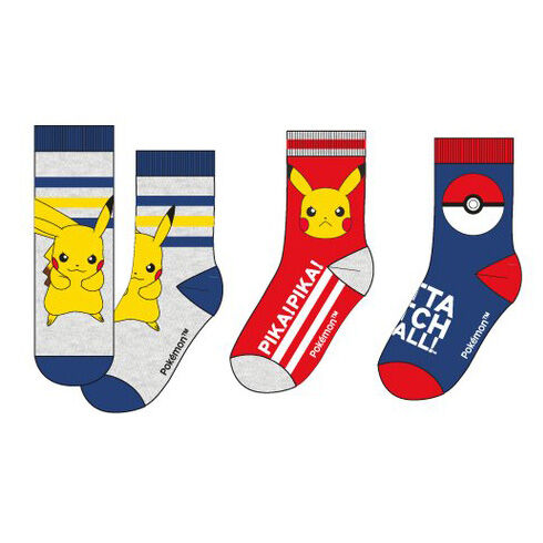 Pack 3 calcetines de Pokemon